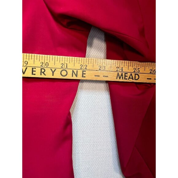 Braetan Women's Preppy Button Front Trench Coat Long Sleeve Size XL Red - Picture 9 of 10